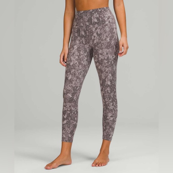 lululemon athletica Pants - Lululemon Align High-Rise Pant 25" Hideaway Camo Lunar Rock Multi size 8